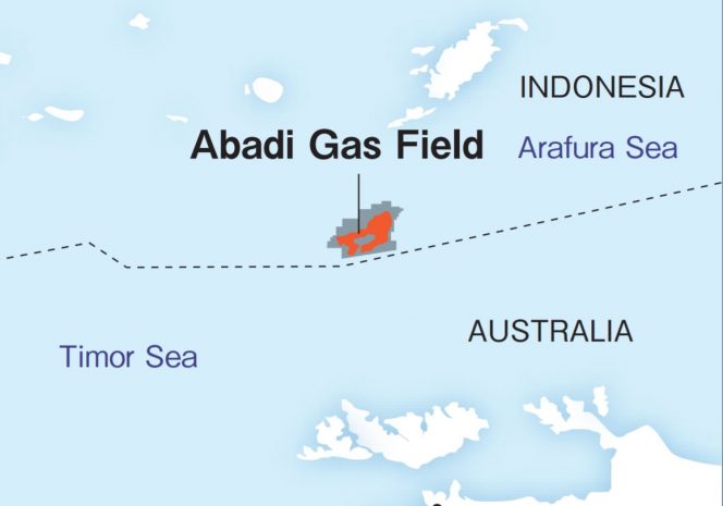 Abadi gas field / Map by Inpex